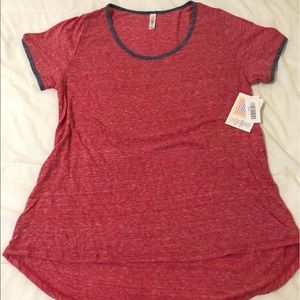 LuLaRoe Heatherd Red Classic T